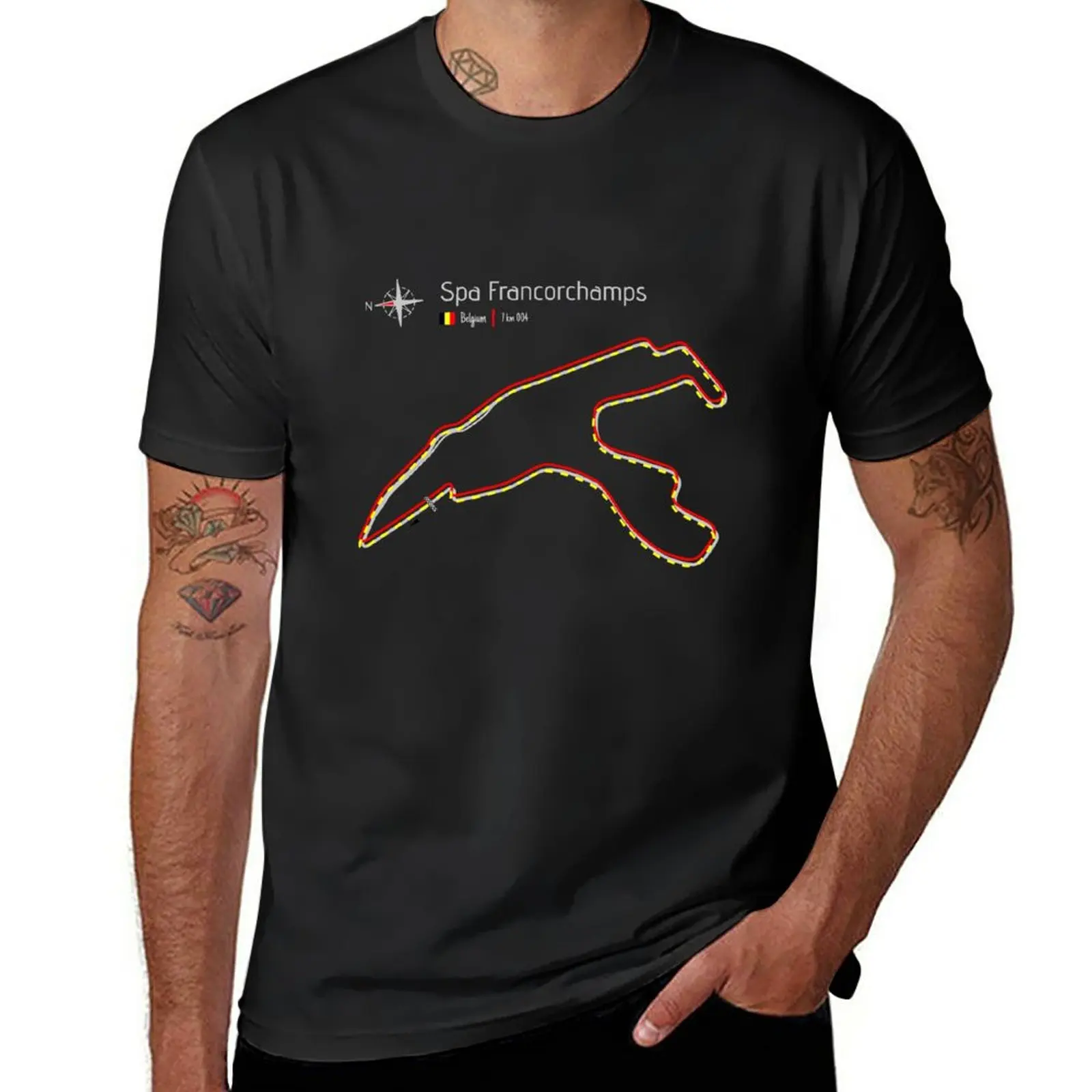 Новая гоночная трасса Гран-при - Спа Франкоршам, Бельгия, футболка, милые топы, спортивные рубашки, мужские белые футболки
