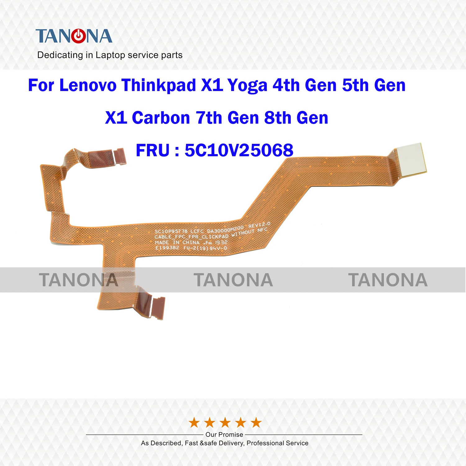 Оригинальный Новый 5C10V25068 Для Lenovo Thinkpad X1 Yoga 4-го Поколения X1 Yoga 5-го Поколения X1 Carbon 7-го X1 Carbon 8-го Кабель Для Отпечатков пальцев Сенсорной Панели