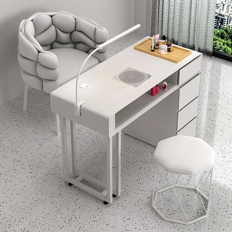 Портативный стол для маникюра, современный тонкий дизайнерский стол, пылесборник для маникюра, аксессуары для салона красоты Schminktisch MQ50NT