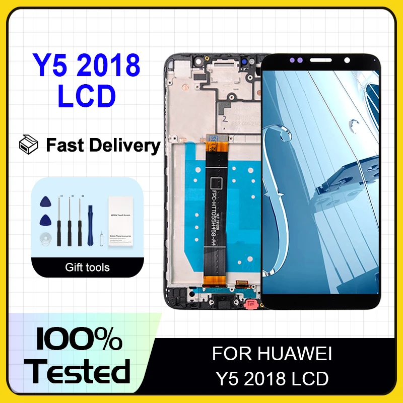 5,45-Дюймовый Дисплей Y5 Prime 2018 Для Huawei Y5 2018 LCD Touch Digitizer Y5 Pro Screen DRA L02 L22 LX2 В сборе