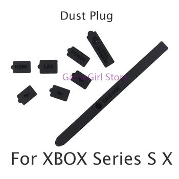 10 комплектов для консоли XBOX серии S X 8 в 1 Черная пылезащитная заглушка Силиконовые пылезащитные пробки Резиновый пылезащитный колпачок  10