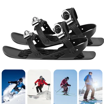 Мини-лыжные коньки, лыжные ботинки, скиборды, портативные ботинки для сноуборда, скиборды, легкие короткие коньки для зимних видов спорта на открытом воздухе  5