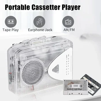 Портативный кассетный магнитофон Hi-Fi USB Воспроизведение кассет с проводными наушниками AM FM-радио кассетный проигрыватель рекордер с динамиком  5