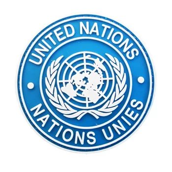 Международная нашивка ООН на плечо из натуральной кожи, новый значок Организации Объединенных Наций  10