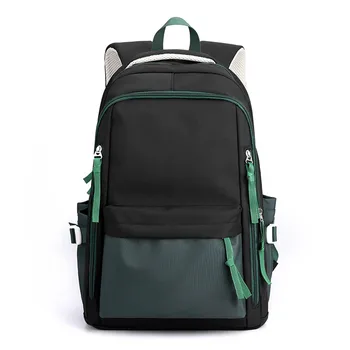 Студенческая мода в стиле ретро, свежая школьная сумка, нейлоновый дорожный рюкзак на молнии большой емкости, школьные сумки для студентов  5