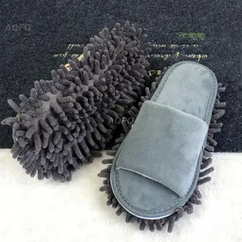 Тапочки-швабры Lazy Mop, Моющиеся тапочки для вытирания пыли с пола из микрофибры, Съемная обувь для мытья полов, бытовые инструменты для мытья полов  5