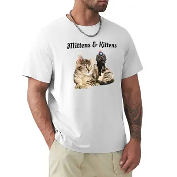 Футболка Bernie Sanders с варежками и котятами, футболки на заказ, создайте свою собственную винтажную футболку, мужская футболка  5