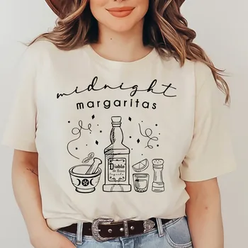 Футболка Midnight Margaritas Witch Halloween Wizard Party Drinking Vibes Tee  5