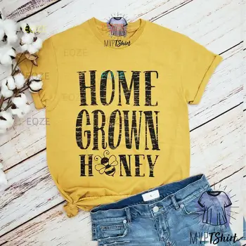 Домашняя рубашка Honey, футболки Southern tees, футболка Country, рубашка на день благодарения  5