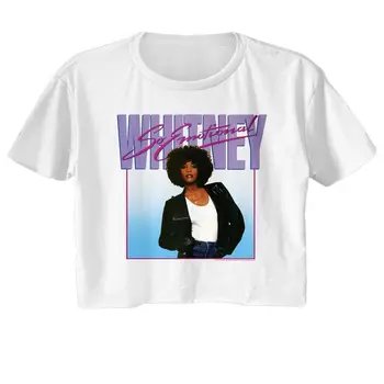 Футболка Whitney Houston So Emotional White Women's Festival Cali Crop  5
