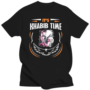 Футболка с Хабибом Нурмагомедовым, мужская, женская, черная, темно-синяя, футболка Khabib Time, S-3Xl, юмористическая футболка  5