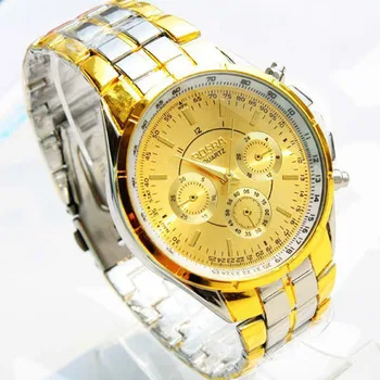 Часы Для Мужчин 2024 Роскошные Золотые Часы С Римскими Цифрами Металлические Аналоговые Кварцевые Модные Лидирующий Бренд Деловые Наручные Часы Montre Homme  10