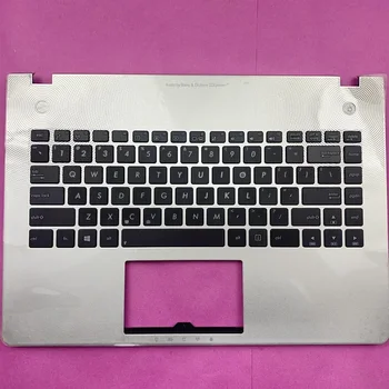 Клавиатура ноутбука с подставкой для рук в США для ASUS N46V N46VZ N46VM N46 N46EI Silver Cover с раскладкой в США  5