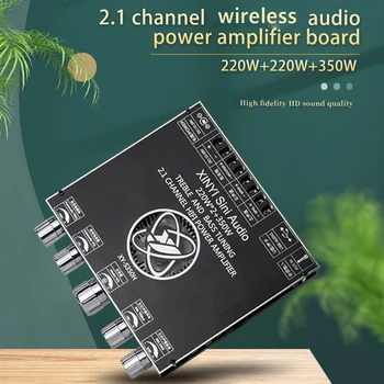 S350H 2.1-Канальный TPA3251 Модуль Платы Усилителя Мощности Bluetooth Сабвуфер с Высокими и басовыми Частотами 220 Вт * 2 + 350 Вт с Управлением приложением Android IOS  10