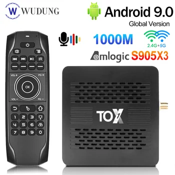 2023 Высококачественный Новый TOX1 Amlogic S905X3 Android 9,0 TV Box 4 ГБ 32 ГБ телеприставка 2,4 Г 5 Г WiFi Bluetooth 1000 М 4 К TV BOX  5