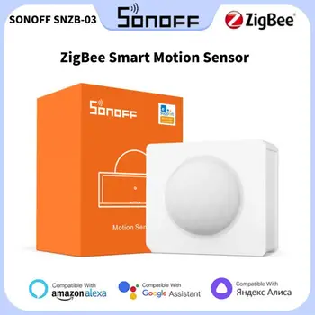 SONOFF SNZB-03 Датчик Движения ZigBee Удобное Смарт-устройство Для Обнаружения Срабатывания Сигнализации Движения Работает с ZBBridge eWeLink Alexa Google Home  5