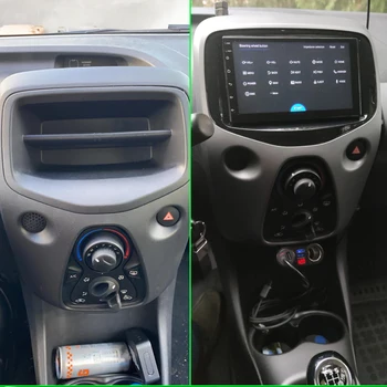 Для Peugeot 108 Citroen C1 Toyota Aygo Автомобильный радиоприемник стерео GPS Навигатор 6 ГБ 128 ГБ Авторадио Android Bluetooth Мультимедийный плеер  10