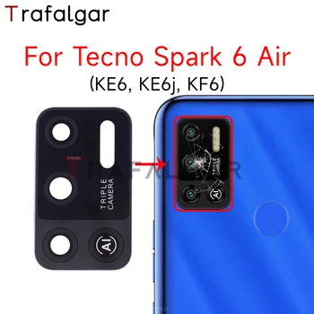 Стеклянный Объектив Задней Камеры Заднего вида Для Замены Tecno Spark 6 Air KE6 KE6j KF6 На Клейкую наклейку  5