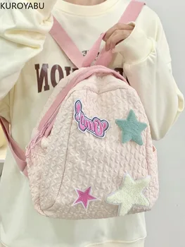 Школьный Рюкзак для Студентов Колледжа Японской Моды Mochilas Mujer Star Sweet Bag Большой Емкости Повседневные Рюкзаки Bolso Mujer  4