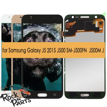 AMOLED Экран для Samsung Galaxy J5 2015 J500 ЖК-Дисплей С Регулируемым Дисплеем Сенсорный Дигитайзер В Сборе TFT SM-J500FN J500M J500A  2