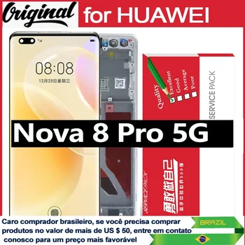 Оригинальная замена OLED LCD для HUAWEI Nova 8 Pro 5G, Сенсорный дисплей, 6,72 