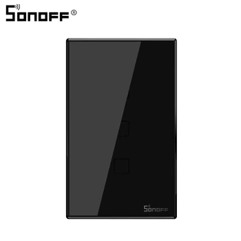 SONOFF TX T2/T3 US Черный 1/2/3 Банды RF 433 МГц Пульт Дистанционного Управления Беспроводной Wifi Сенсорный Настенный Светильник Smart Switch для Alexa Google Home  5
