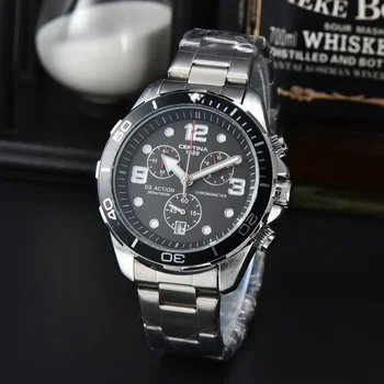 2023 Лучшие Мужские часы AAA + CERTINA, роскошные Высококачественные часы с автоматической датой, деловой Спортивный хронограф, Водонепроницаемые часы  10