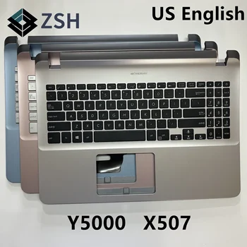 Новый Американский Английский Для Asus Y5000 Y5000UB Y5000U A507U X507UB X507 X507M/MA X507UBR/UA/UB Y5000UR Клавиатура ноутбука C крышкой  3