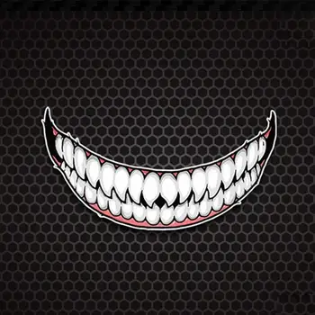Наклейки на мотоциклетный шлем Индивидуальные зубы Автомобильная декоративная наклейка Самоклеящиеся Мотоциклетные зубы Автомобильная наклейка DIY Наклейки Decorat  10