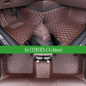 Автомобильные коврики CRLCRT для CITROEN C4 (4 двери) 2006-2011 года выпуска, автомобильные накладки для ног, автомобильные ковровые покрытия, аксессуары для интерьера  5