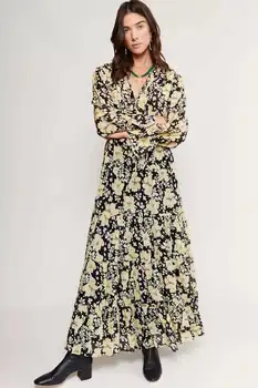 Новое модное платье RIXO 2024 года - Ручная работа от высококлассного дизайнера - Подходит для шоппинга и банкетов - Длинная юбка с принтом  10