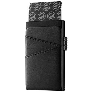 Мини-Rfid-кошелек, мужской держатель кредитной ID-карты, автоматически всплывающий Визитница, Кожаная Передняя сумка из углеродного волокна, чехол для защиты от Rfid-карт  10