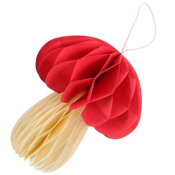 Картонный шар в форме сот в форме гриба Грибной декор Подвесной Грибной декор  10