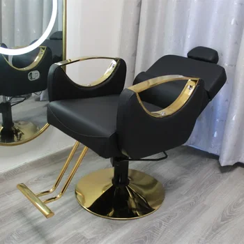 Вращающиеся парикмахерские кресла, Удобное парикмахерское кресло для лица, туалетный столик стилиста, Эргономичная мебель для салона красоты Silla Barberia  5