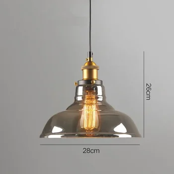 Промышленная ветрозащитная стеклянная люстра в стиле ретро в американском стиле, лампа для ресторана в скандинавском стиле, лампа в стиле лофт, одиночная люстра  4