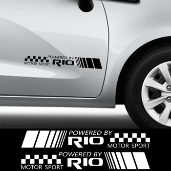Для Kia Rio 3 4 X Line Боковые ПВХ Наклейки На Дверь Автомобиля Electric Graphics Stripes Kit Виниловая Пленка Декоративные Наклейки Тюнинг Автоаксессуаров  5
