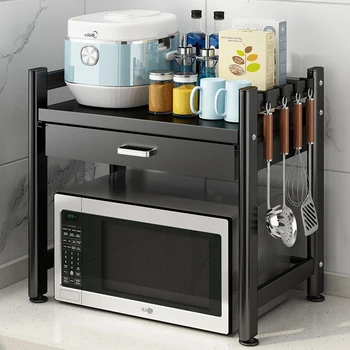 Кухонная микроволновая печь, многофункциональное настольное хранилище, подставка для духовки, рисоварка, стеллаж для хранения кухонных принадлежностей  10