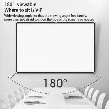 16 9 Безрамочный видеопроекционный экран складной высокой четкости для дома  5
