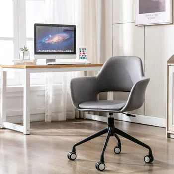 Офисный стул из скандинавской ткани для офисной мебели, домашний рабочий стол с мягкой подушкой, простой поворотный компьютерный стул с регулируемым подъемом  5