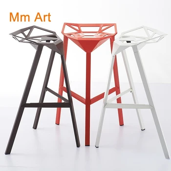 Барный стул Креативный геометрический табурет для ресторана, барный стул для магазина десертов, барный стул для бара  0