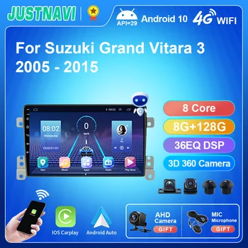 Автомобильное радио JUSTNAVI для Suzuki Grand Vitara 3 2005-2015 Авто Navi Видео GPS Видео Android 10,0 Восьмиядерный IPS 4G 64G 2din Без DVD  5
