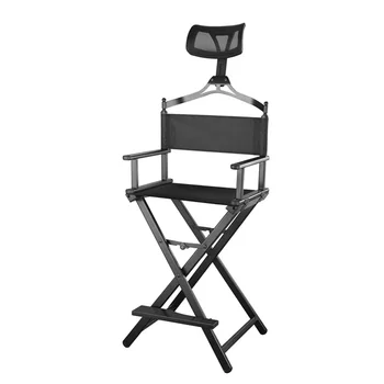 Современное Портативное Алюминиевое Кресло руководителя с Подголовником - Портативное Складное Кресло Визажиста / менеджера для лучшего отдыха  0