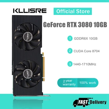 Видеокарты Kllisre RTX 3080 10GB GDDR6X GPU Компьютер PC 320bit PCI Express X16 4.0 RTX3080 Игровая видеокарта placa de video  5