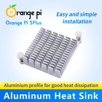Алюминиевый радиатор для платы Orange Pi 5 Plus Алюминиевый радиатор охлаждения Кулер Радиатор радиатора  5