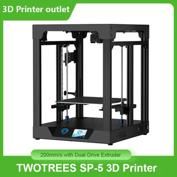 3D-принтер Twotress SP-5 Высокоскоростная Печать 200 мм/с с Двойным Приводом Экструдера Большой Размер печати 300x300x330 мм Двойная Линейная направляющая  5