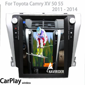 12,1-дюймовый экран Android Tesla для Toyota Camry XV 50 55 2011 - 2014 Автомобильный радиоприемник Мультимедийный плеер Навигация GPS Беспроводной CarPlay  5