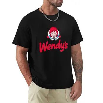 Футболка с логотипом Wendy's, летняя верхняя одежда большого размера для мужчин  5