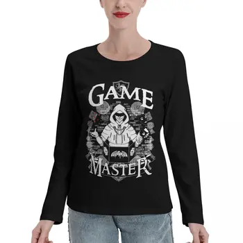 Game Master - Белые Футболки с длинным рукавом, одежда kawaii, футболка нового выпуска, топы больших размеров, графическая футболка, одежда для женщин  0