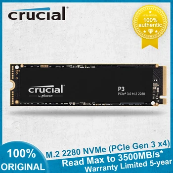 Твердотельный накопитель Crucial P3 Gaming SSD 500 ГБ 1 ТБ 2 ТБ 4 ТБ со скоростью до 3500 Мбит/с Высокопроизводительный Жесткий диск PCIe 3.0 NVMe M.2 2280 SSD  5