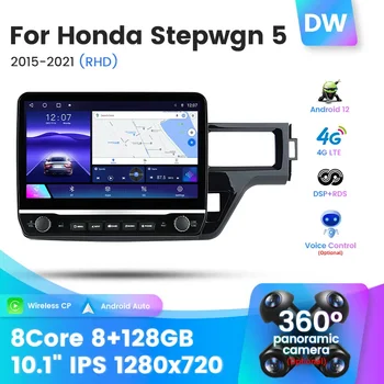 Android 12 Автомобильный Радио Мультимедийный Плеер GPS Навигация Видео для Honda Stepwgn 5 2015-2021 Правый Водитель Без 2din 2 Din DVD  5